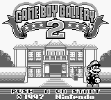 Game Boy Gallery 2 title screen for GameBoy